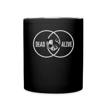 Alive Dead Schrodinger's Cat Quantum Physics - Full Colour Mug - black - Front
