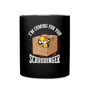 Schrodingers Katze lebendige Quantenphysik - Tasse einfarbig - Schwarz - Vorne
