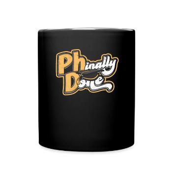 Phinal completed PhD student philosophy student PhD - Full Colour Mug - black - Front