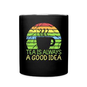 Teeliebhaber Geschenke - Tasse einfarbig - Schwarz - Vorne