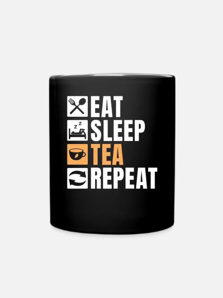 Teeliebhaber Geschenke - Tasse einfarbig - Schwarz