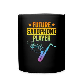 Future Saxophone Player - Saxophone Player Baby Sa - Full Colour Mug - black - Front
