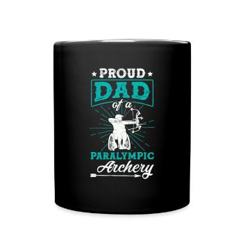 Proud Dad Archery Athlete Sport Game - Mug uni - noir - Devant