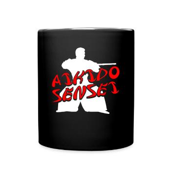 Aikido Sensei Japan Taekwondo Karate Martial Arts - Full Colour Mug - black - Front