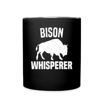 Buffalo Bison Ox Indian American - Full Colour Mug - black - Front