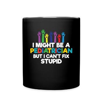 Kinderkrankenschwester - Tasse einfarbig - Schwarz - Vorne