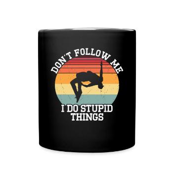 Parkour - Tasse einfarbig - Schwarz - Vorne