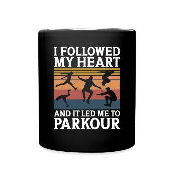Parkour - Tasse einfarbig - Schwarz - Vorne