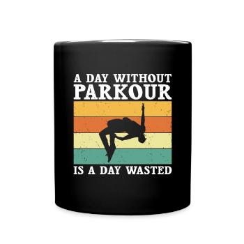 Parkour - Tasse einfarbig - Schwarz - Vorne
