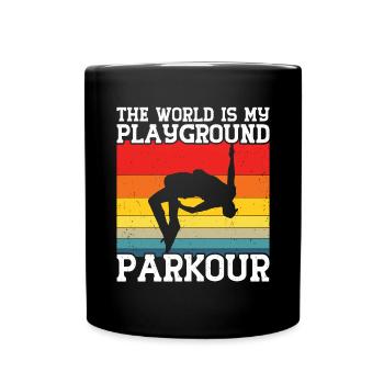 Parkour - Tasse einfarbig - Schwarz - Vorne