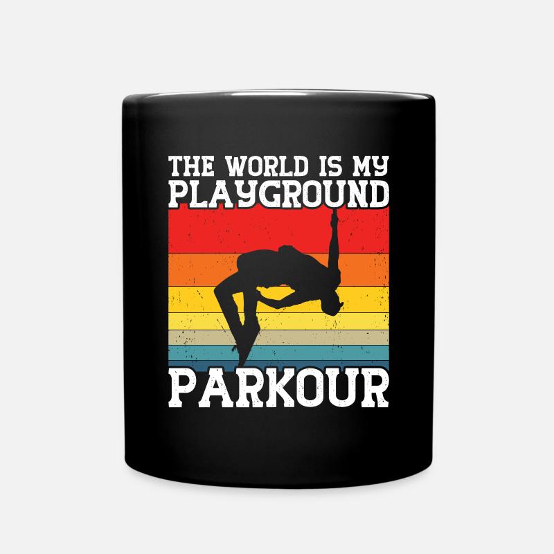 Parkour - Tasse einfarbig - Schwarz