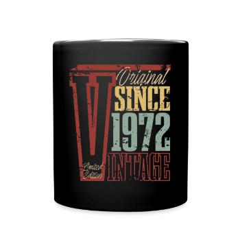 1972 Anniversaire Année de naissance Année de construction Vintage Rétro - Mug uni - noir - Devant