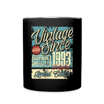 1993 Birthday vintage Retro Legend - Full Colour Mug - black - Front