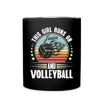 Volleyball - Full Colour Mug - black - Front