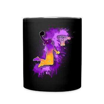 Basketball Basketballerin Frauen Basketball - Tasse einfarbig - Schwarz - Vorne
