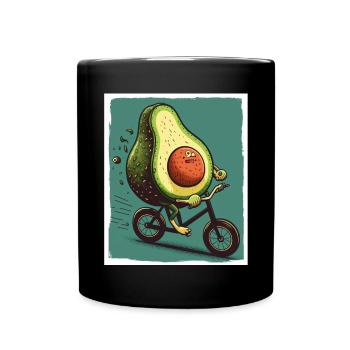 Avocat Bike Bike Abstrait Végétarien Végétalien - Mug uni - noir - Devant