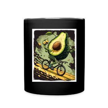 Avocat Bike Bike Abstrait Végétarien Végétalien - Mug uni - noir - Devant