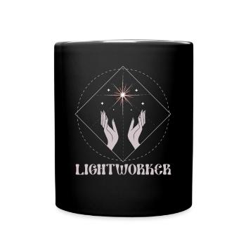 Chakra Holistic Healing Hands Reiki - Full Colour Mug - black - Front