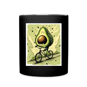 Avocat Bike Bike Abstrait Végétarien Végétalien - Mug uni - noir - Devant