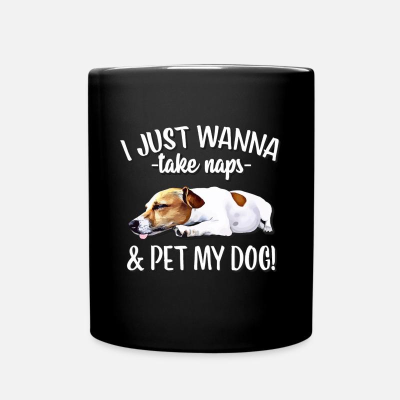 Jack Russell - Tasse einfarbig - Schwarz