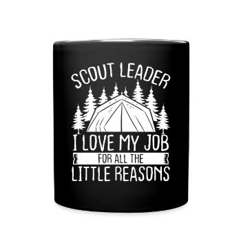 Scout Leader love my job for all the little reason - Full Colour Mug - black - Front