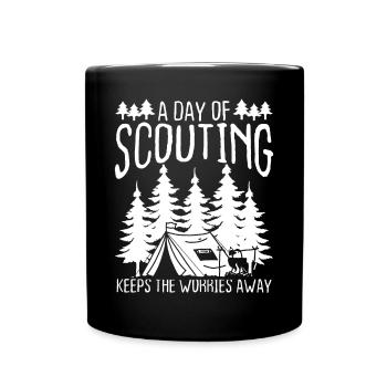 Chef scout Une journée de scoutisme entretient des inquiétudes - Mug uni - noir - Devant