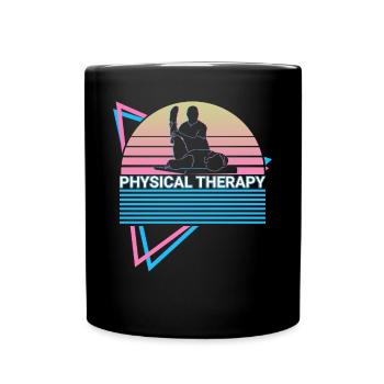 Physiotherapie Retro - Tasse einfarbig - Schwarz - Vorne