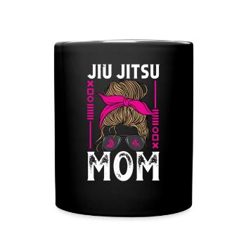 Jiu Jitsu Maman Jujutsu Arts Martiaux Kampfkunst MMA - Mug uni - noir - Devant