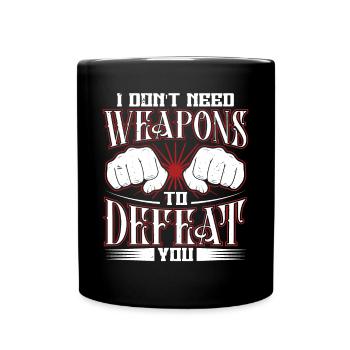 Le Jiu Jitsu n’a pas besoin d’armes pour vaincre le Jujutsu MMA - Mug uni - noir - Devant