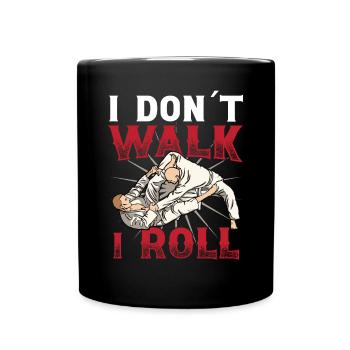 Jiu Jitsu Dont Walk I Roll Jujutsu Arts Martiaux - Mug uni - noir - Devant