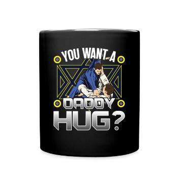 Jiu Jitsu Tu veux papa Hug Jujutsu Arts Martiaux - Mug uni - noir - Devant
