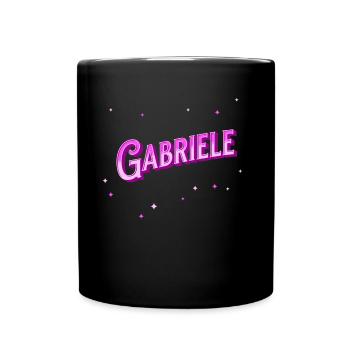 Gabriele's name personalized - Full Colour Mug - black - Front