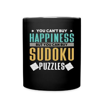 Sudoku Puzzle Sudoku Grid Sudoku lösen Sodoku - Tasse einfarbig - Schwarz - Vorne