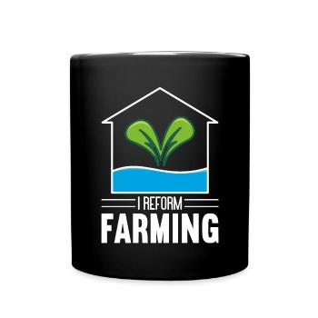 Hydroponics Indoor Gardening Horticulture - Full Colour Mug - black - Front