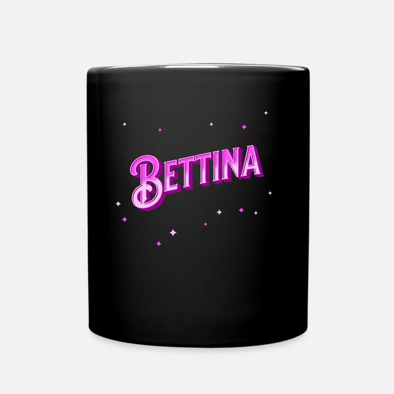 Bettina Namen personalisiert - Tasse einfarbig - Schwarz