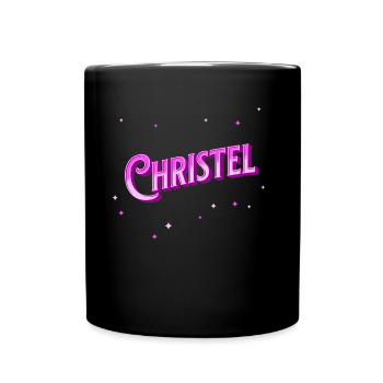 Le prénom de Christel personnalisé - Mug uni - noir - Devant