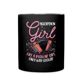 Accordion Girl Accordion Accordionist - Full Colour Mug - black - Front