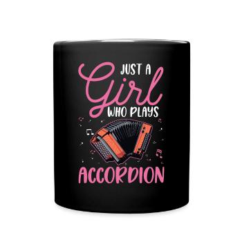 Accordion Girl Accordion Accordionist - Full Colour Mug - black - Front