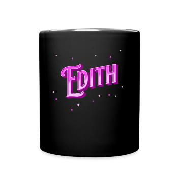 Edith Namen personalisiert - Tasse einfarbig - Schwarz - Vorne