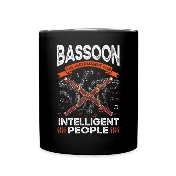 Bassoon Instrument for Intelligent People Bassoonist - Full Colour Mug - black - Front