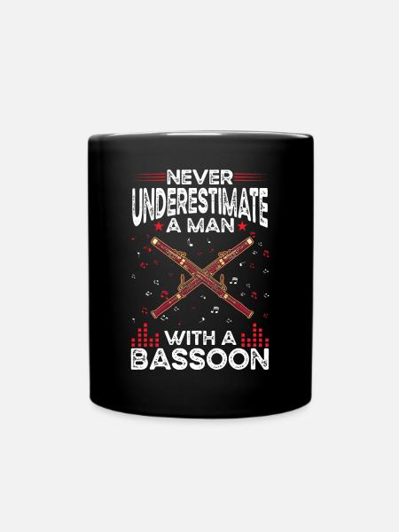 Fagott Mann Fagottist Fagottspieler - Tasse einfarbig - Schwarz