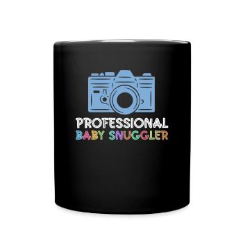 Newborn Photographer Baby Photography Saying - Full Colour Mug - black - Front