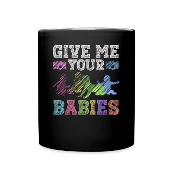 Newborn Photographer Baby Photography Saying - Full Colour Mug - black - Front