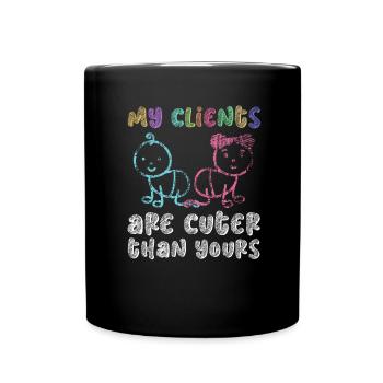 Newborn Photographer Baby Photography Saying - Full Colour Mug - black - Front
