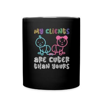 Newborn Photographer Baby Photography Saying - Full Colour Mug - black - Front