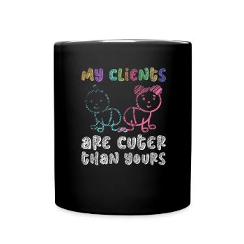 Newborn Photographer Baby Photography Saying - Full Colour Mug - black - Front