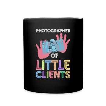 Newborn Photographer Baby Photography Saying - Full Colour Mug - black - Front