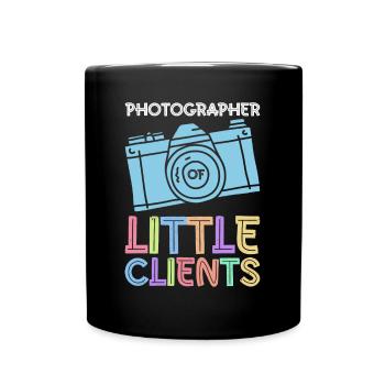 Newborn Photographer Baby Photography Saying - Full Colour Mug - black - Front