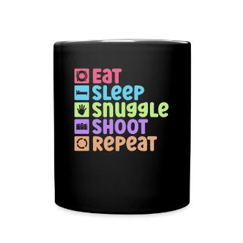 Neugeborenen Fotograf Baby Fotografie Spruch - Tasse einfarbig - Schwarz - Vorne