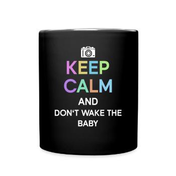 Newborn Photographer Baby Photography Saying - Full Colour Mug - black - Front
